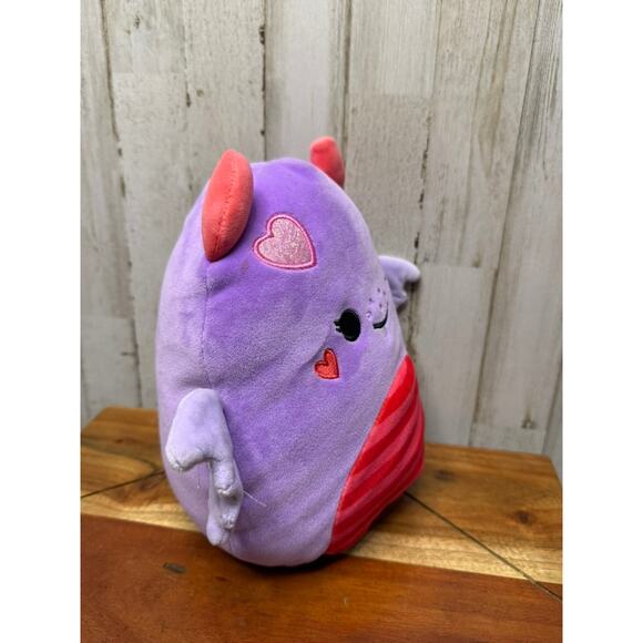 Squishmallows 8" Atwater Purple Love Monster Valentine's Day Plush Toy - Picture 2 of 4